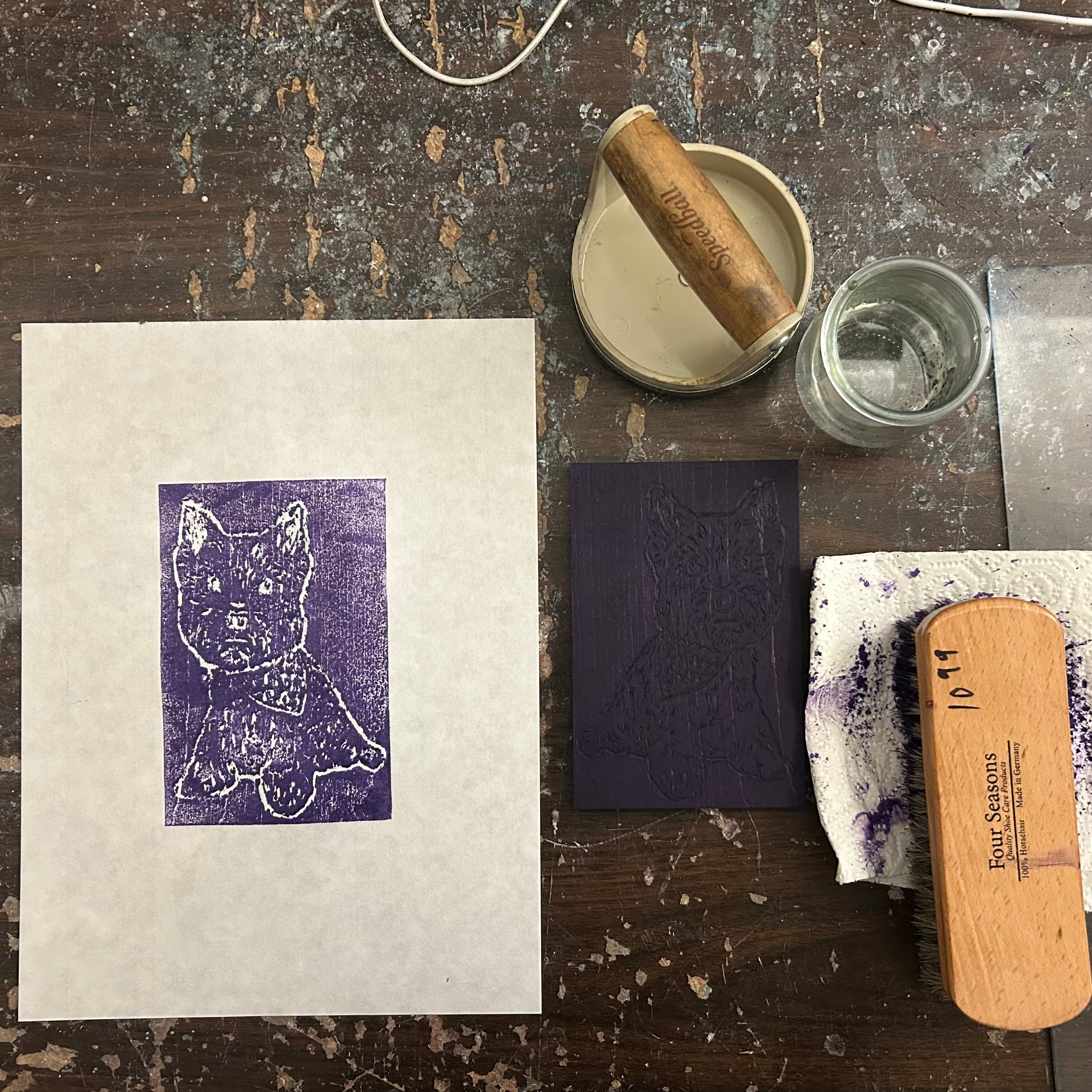 Hands-On Mokuhanga Printing with Watercolor image 0