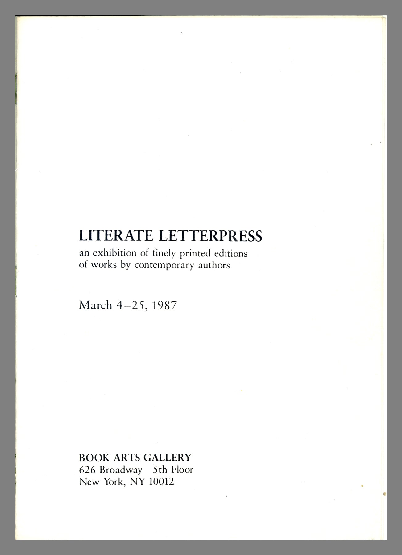 Literate Letterpress image 0