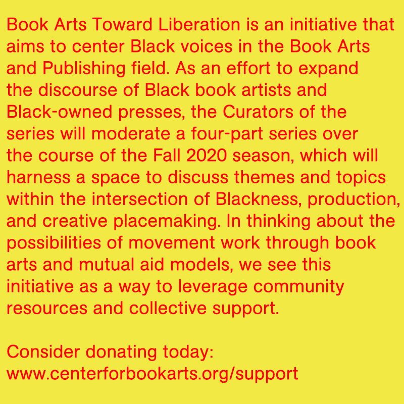 Book Arts Toward Liberation Conversation Series image 3