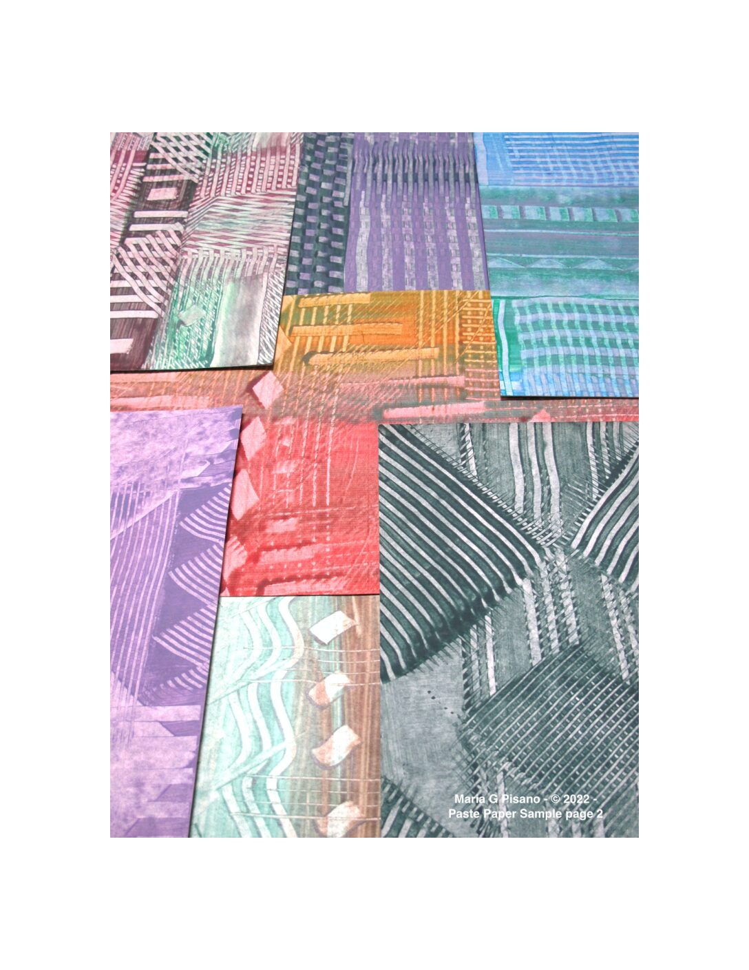 Paste Papers Surface Design with Accordion Book Sampler image 4