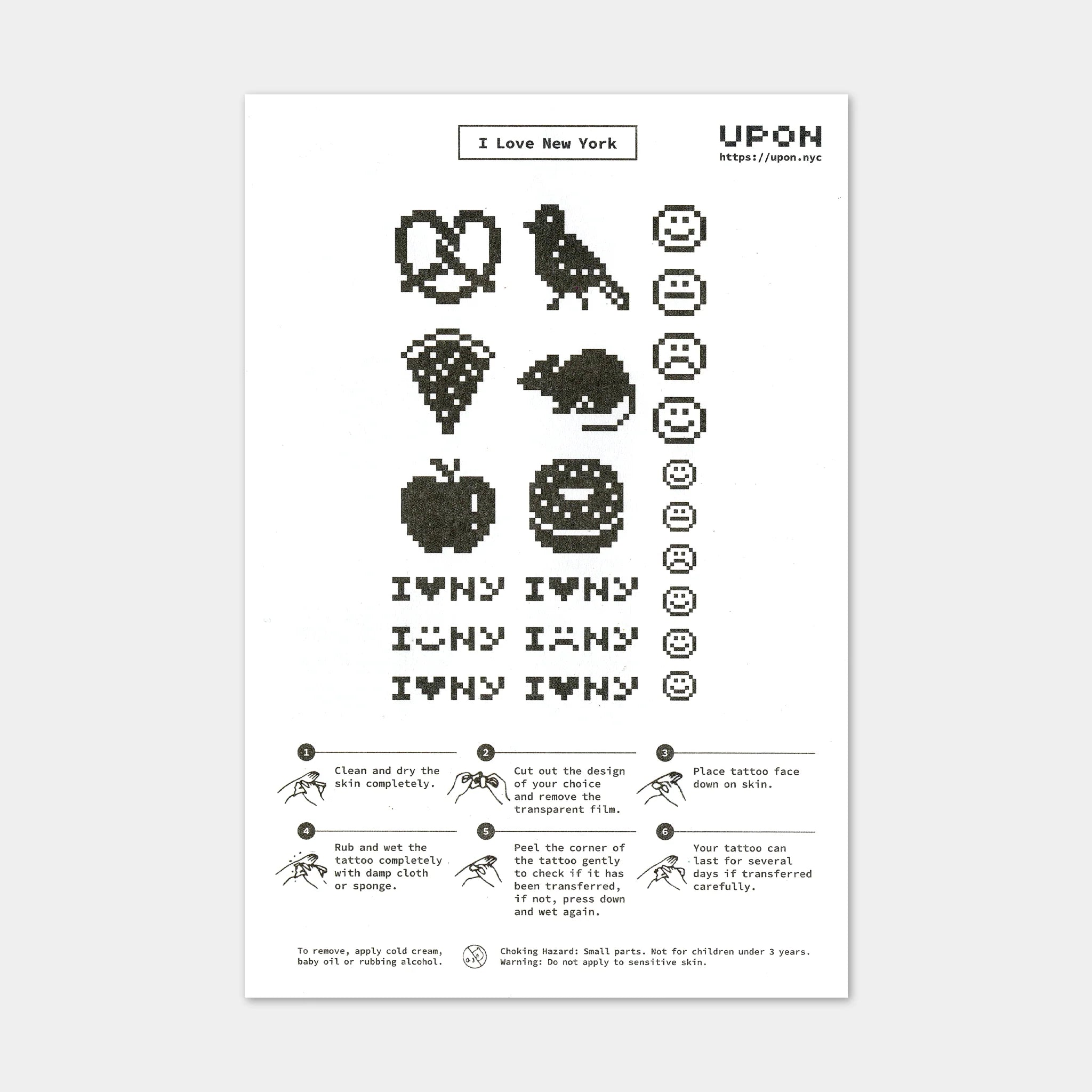 I Love New York Temporary Tattoos image 1