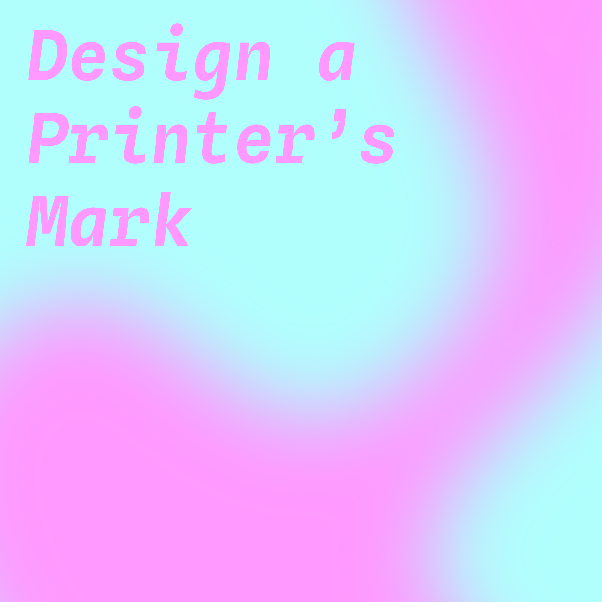 Design a Printers' Mark (Summer 2023) image 0