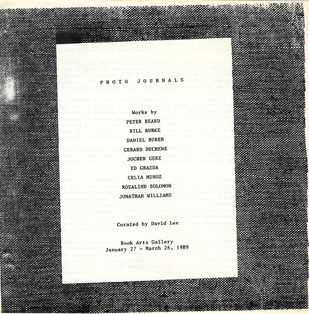 Photo Journals Exhibition Brochure image 0