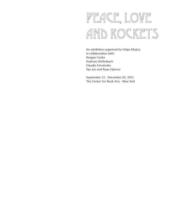 David Roy Peace Rockets Peace, Love and Rockets – Center for Book Arts
