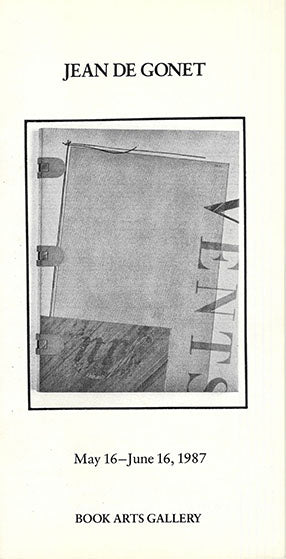 Jean De Gonet Exhibition Brochure image 0