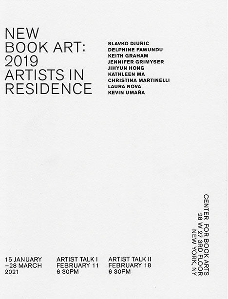 New Book Art: 2019 Artists In Residence Exhibition Brochure image 0