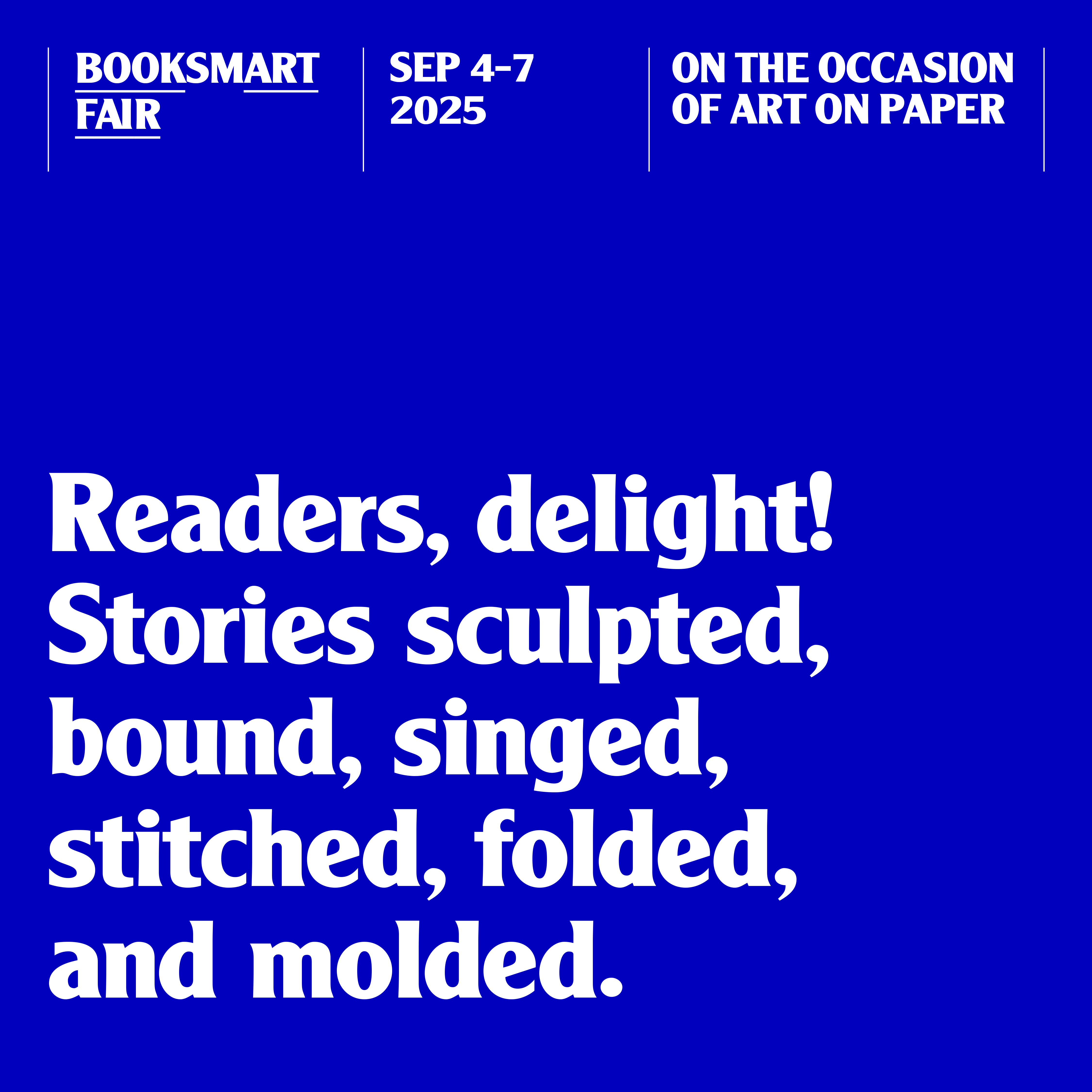 BOOKSMART 2025 at Art on Paper