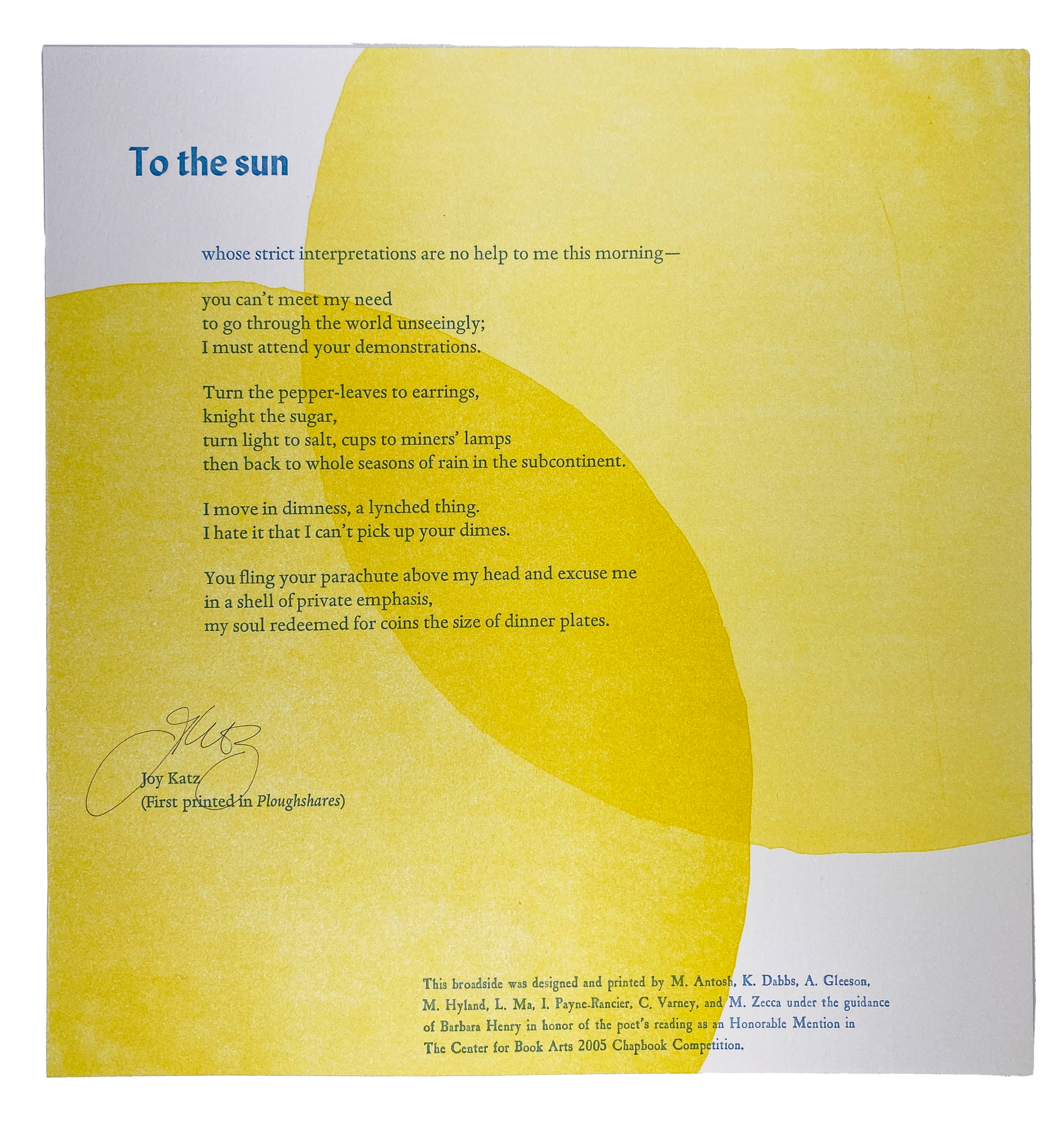 To the Sun