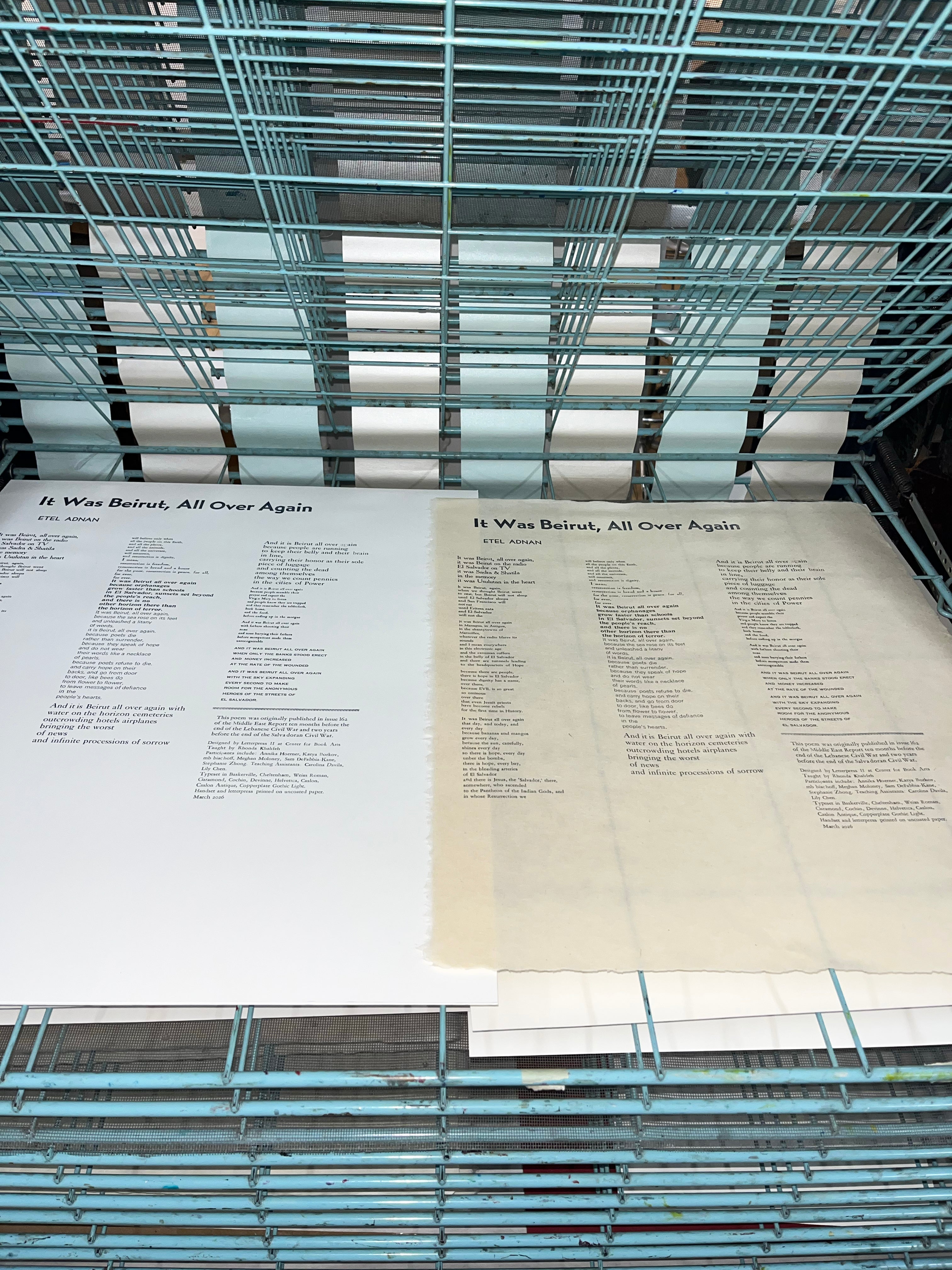 Letterpress II: Intro to Typography on Press