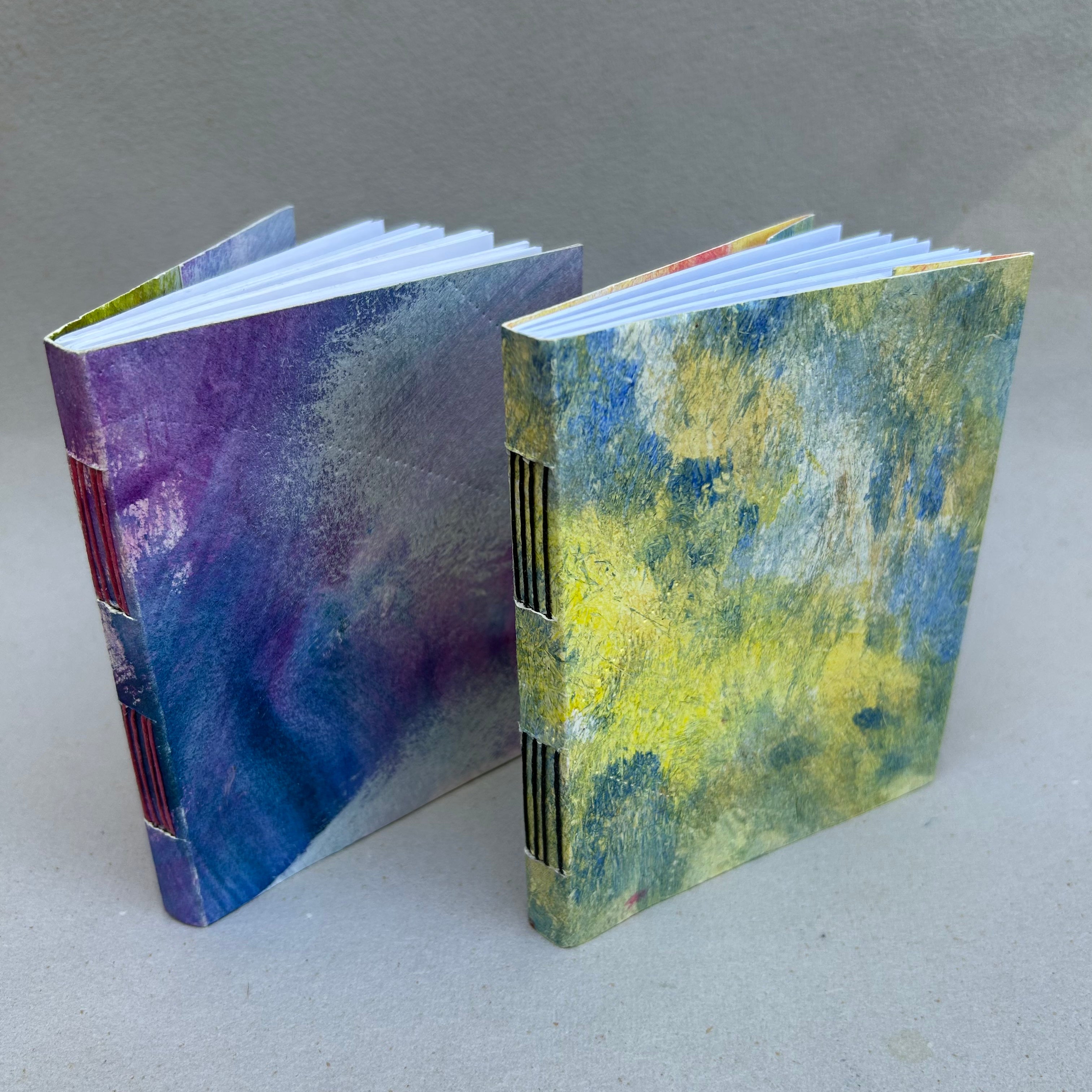 Painted and Sewn Non-Adhesive Journal