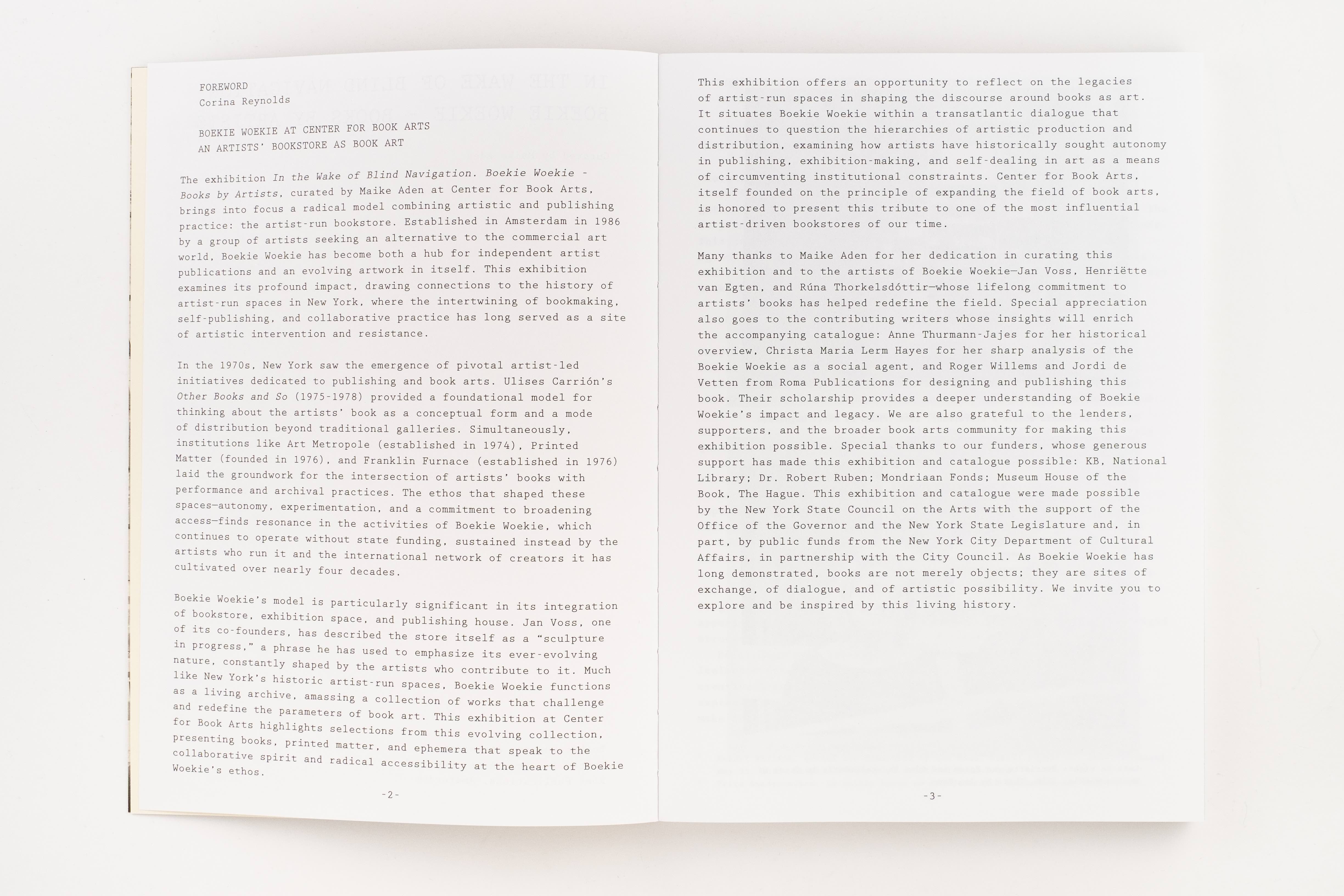 In The Wake of Blind Navigation. Boekie Woekie – Books by Artists