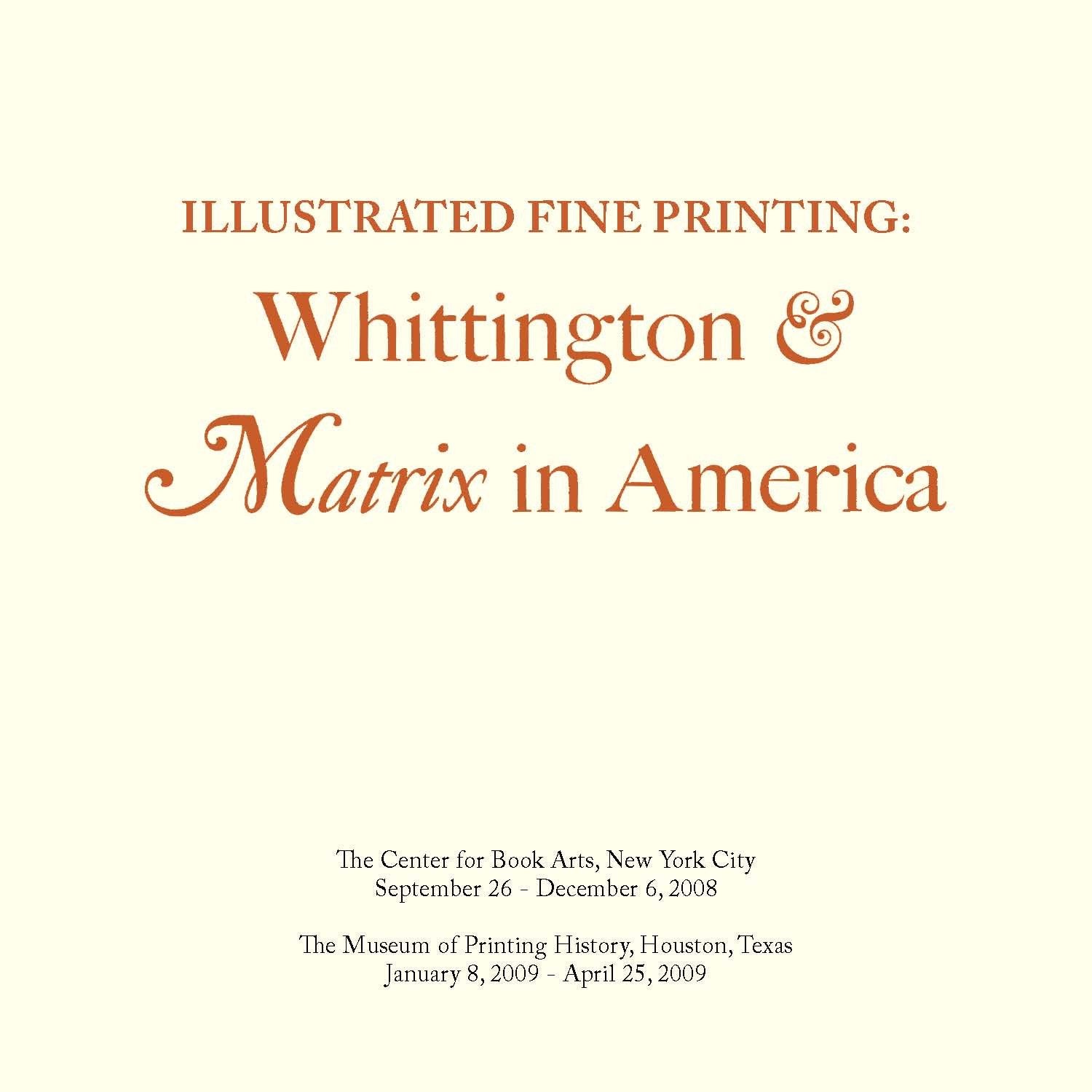 Whittington &amp; Matrix in America image 2