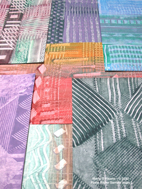 Paste Papers Surface Design with Accordion Book Sampler image 0